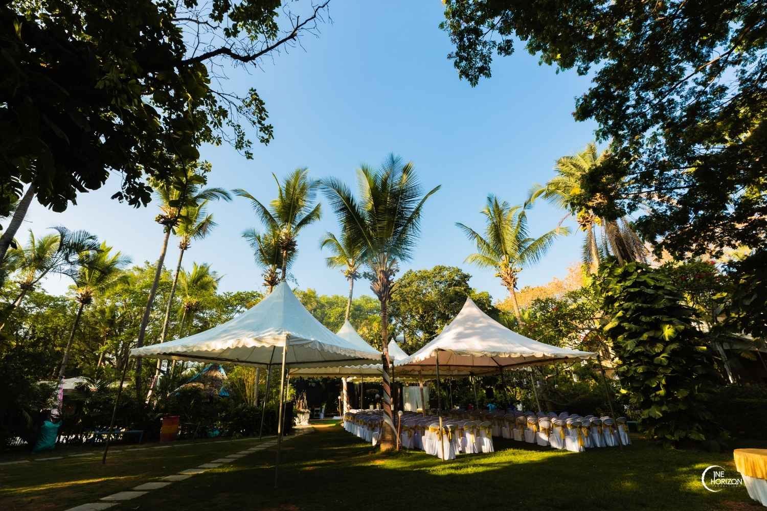 Wedding lawn at Holiday Village resort in Bangalore for weddings