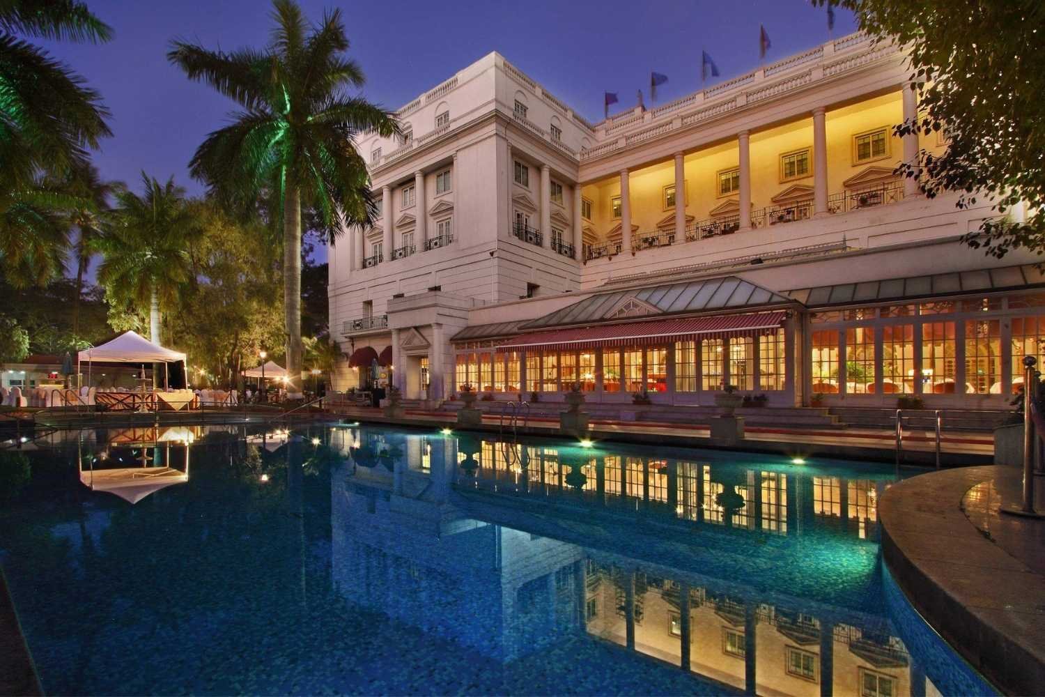 Lavish poolside venue at ITC Windsor for hotel weddings in Bangalore