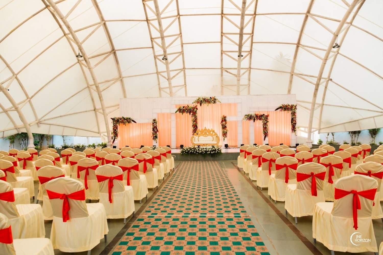 Banquet hall décor for resort weddings in Bangalore