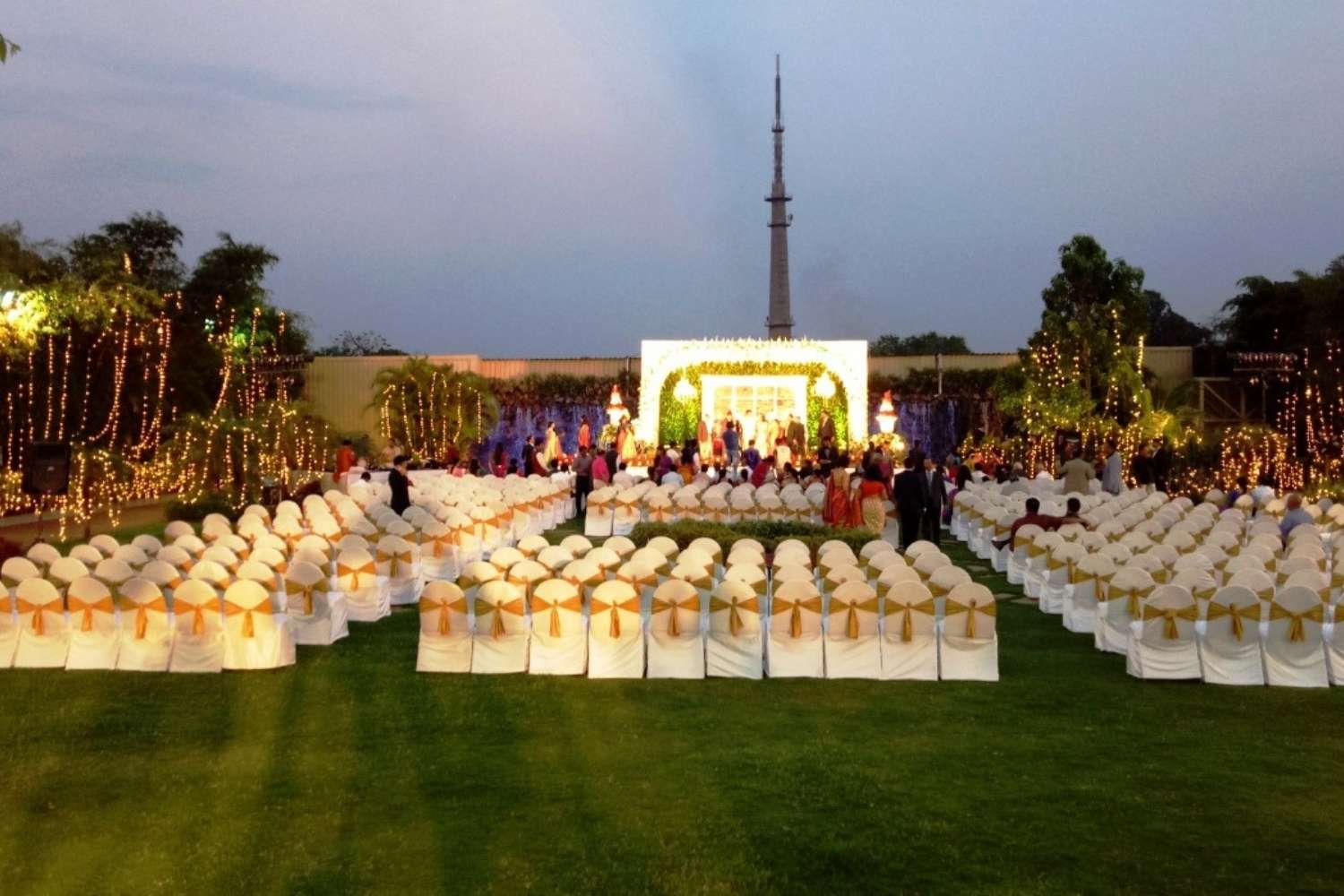 The Royal Senate open-air lawn for weddings