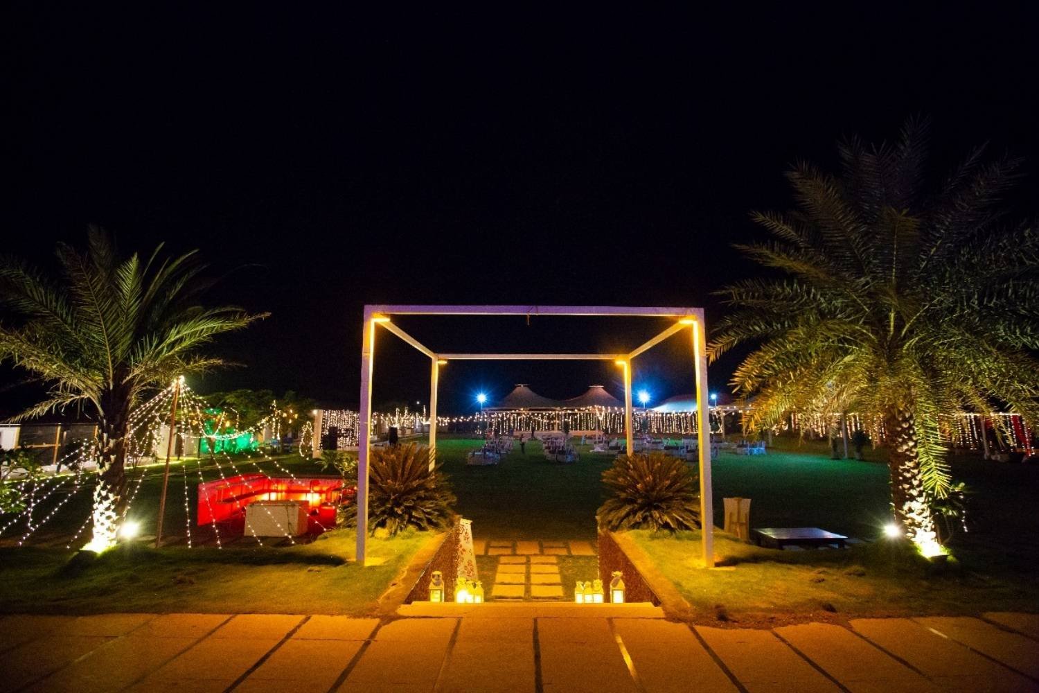 Night weddings at open-air wedding venues in Bangalore