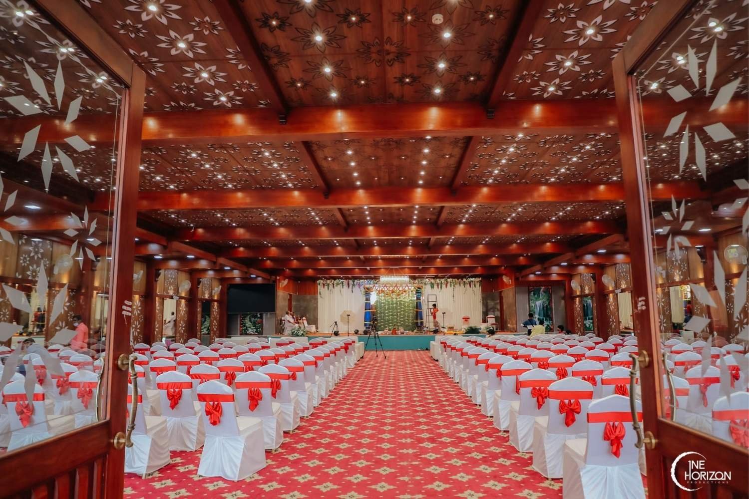 Spacious wedding arrangements at V Legacy Convention Centre in Bangalore
