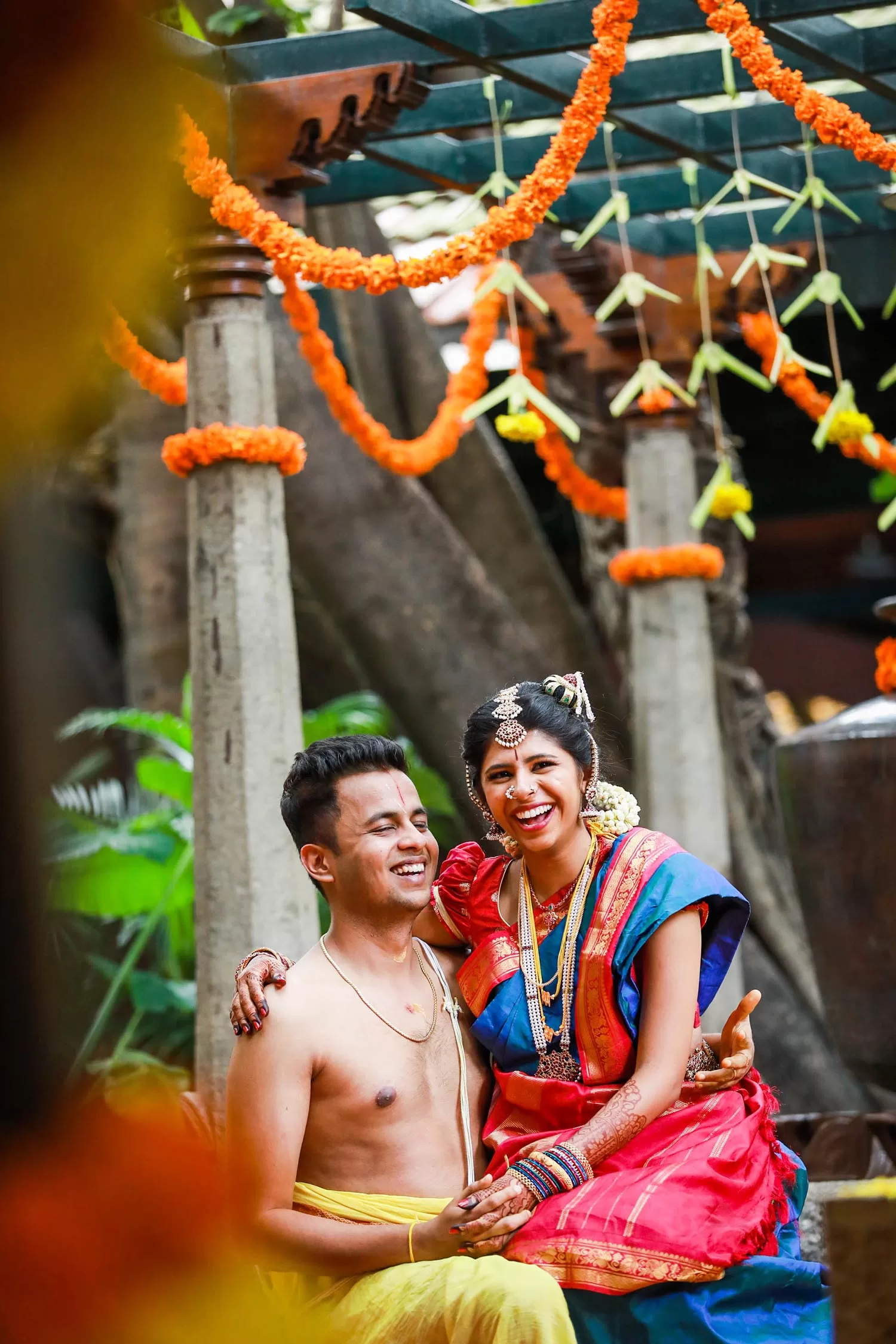 Couples during Tambrahm wedding ceremony shot by Wedding photographers in Bangalore, India