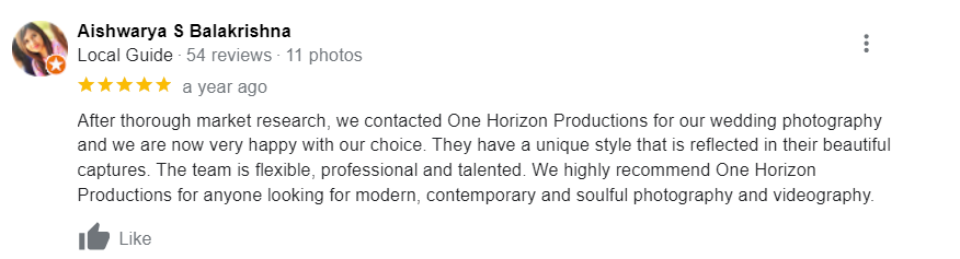 Clients Reviews on One Horizon Productions (8)